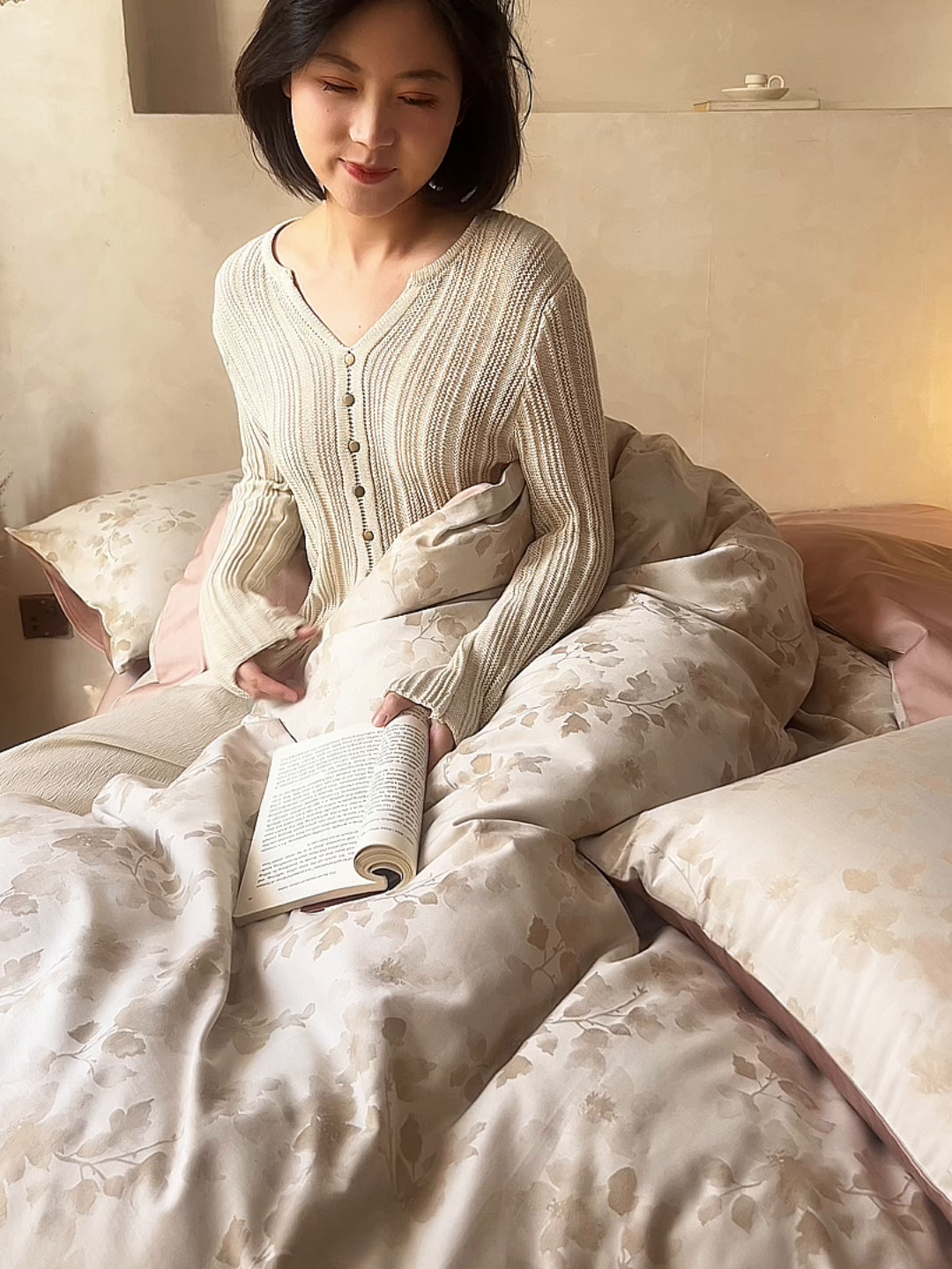 91家纺网 家纺一手货源 找家纺 涞澳家纺 2026新款全棉纯棉色织提花四件套 梦蔓