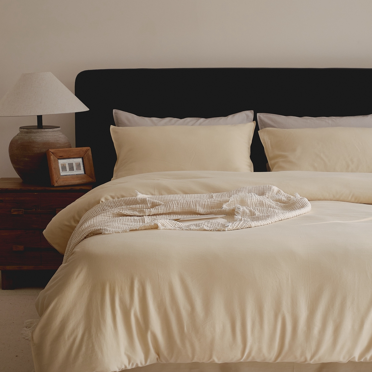 91家纺网 家纺一手货源 找家纺 涞澳家纺 2026新款80水洗天丝棉四件套-简序 简序-夕照金