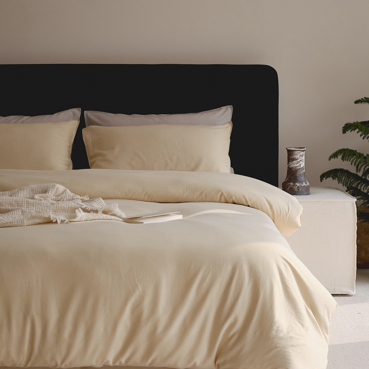 91家纺网 家纺一手货源 找家纺 涞澳家纺 2026新款80水洗天丝棉四件套-简序 简序-夕照金