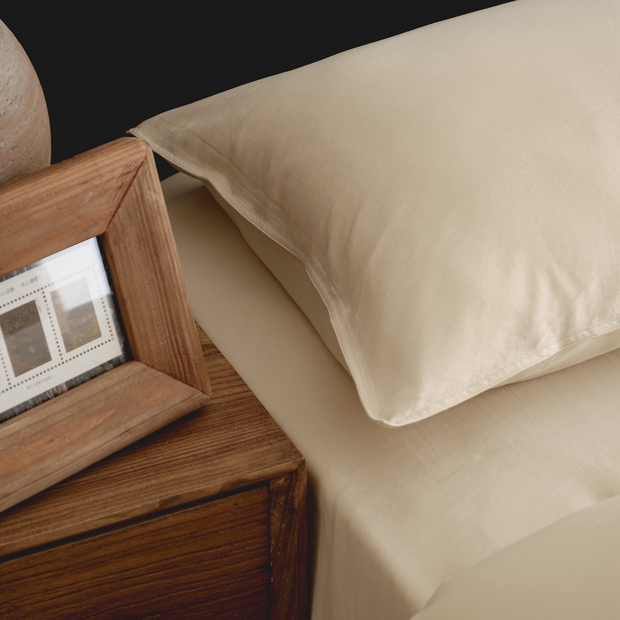 91家纺网 家纺一手货源 找家纺 涞澳家纺 2026新款80水洗天丝棉四件套-简序 简序-夕照金