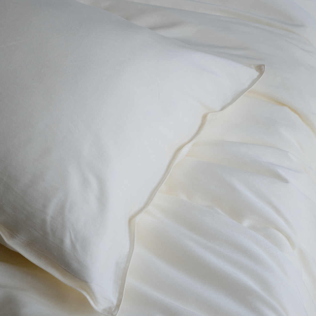 91家纺网 家纺一手货源 找家纺 涞澳家纺 2026新款80水洗天丝棉四件套-简序 简序-暖白