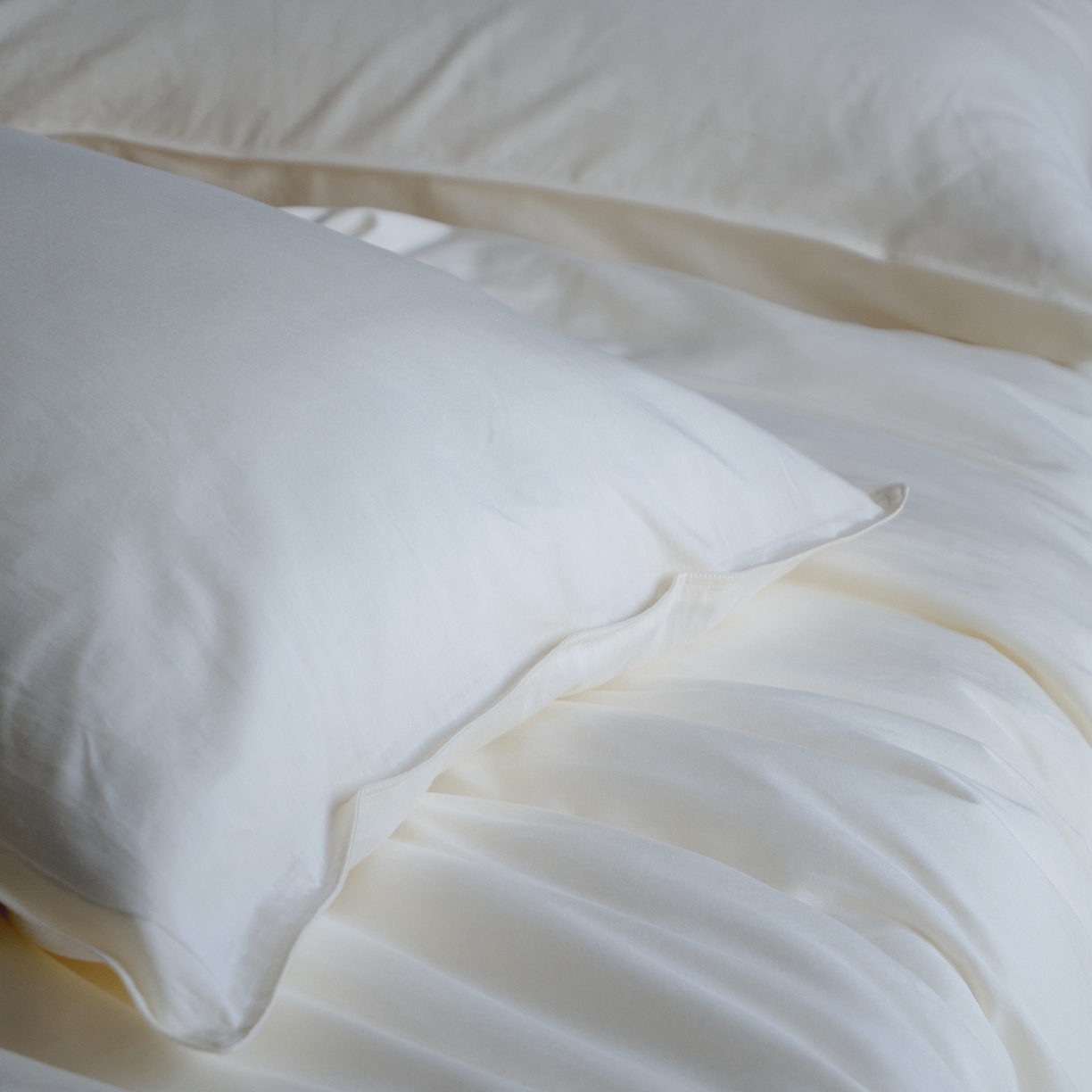 91家纺网 家纺一手货源 找家纺 涞澳家纺 2026新款80水洗天丝棉四件套-简序 简序-暖白