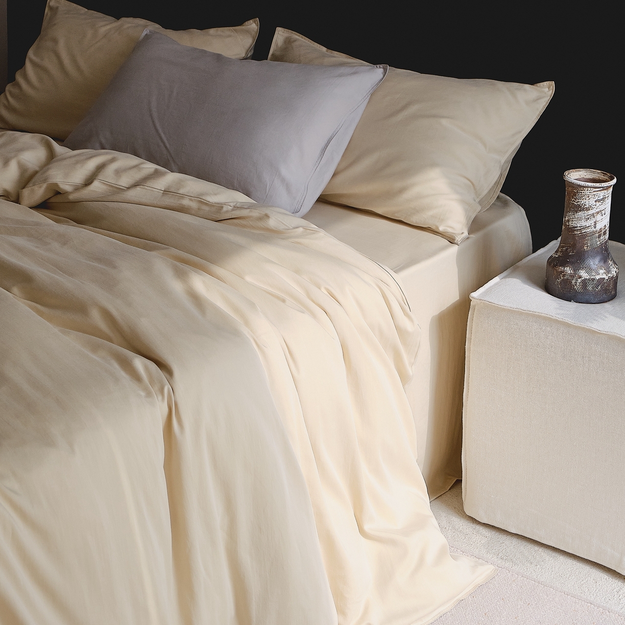 涞澳家纺 2026新款80水洗天丝棉四件套-简序 简序-夕照金