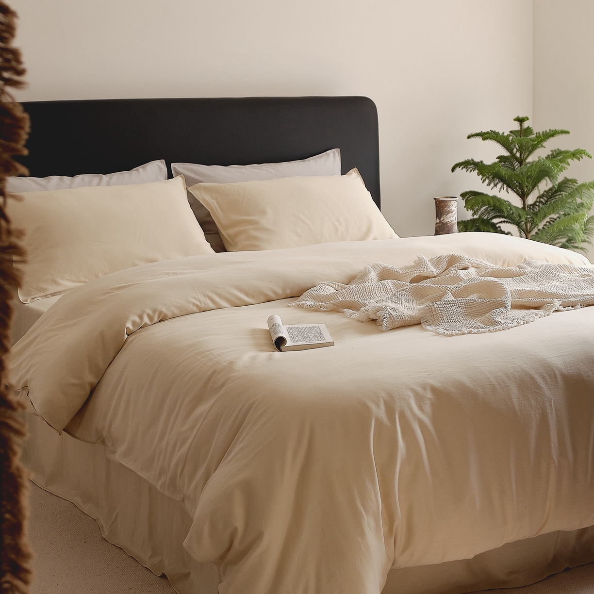 91家纺网 家纺一手货源 找家纺 涞澳家纺 2026新款80水洗天丝棉四件套-简序 简序-夕照金