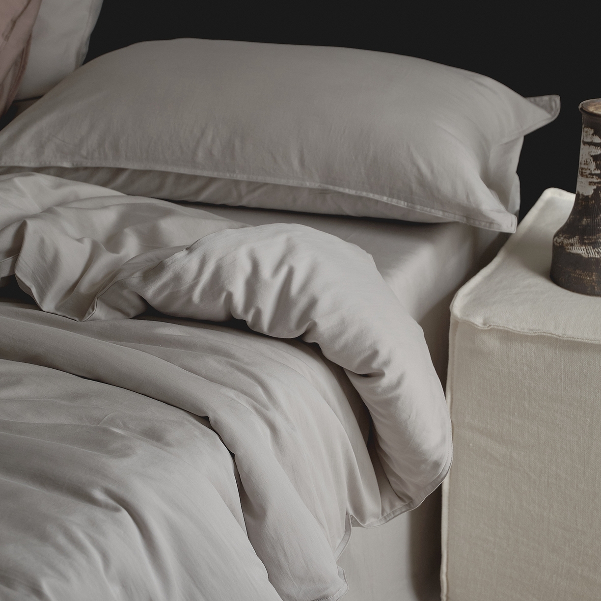 91家纺网 家纺一手货源 找家纺 涞澳家纺 2026新款80水洗天丝棉四件套-简序 简序-星辰灰