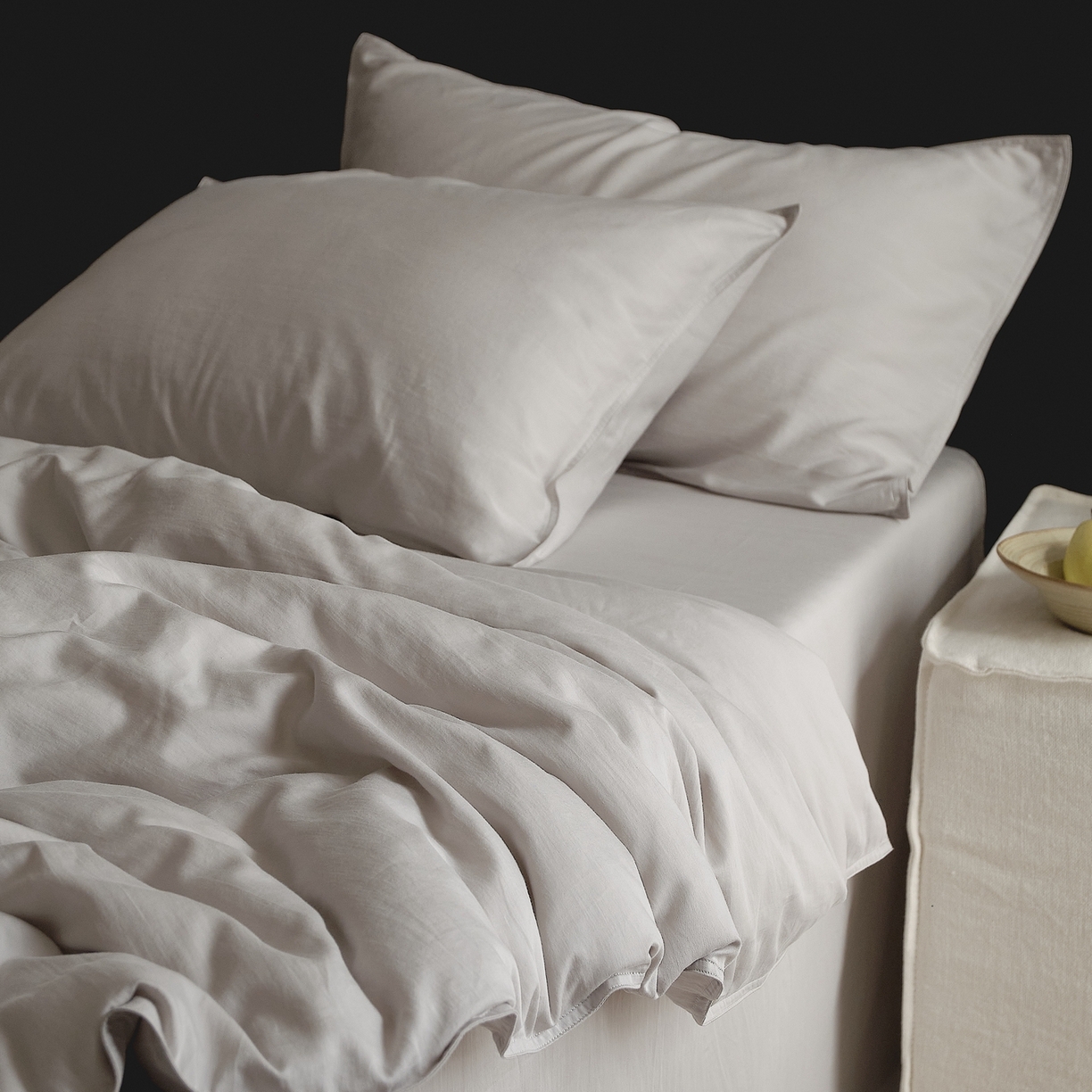 涞澳家纺 2026新款80水洗天丝棉四件套-简序 简序-星辰灰