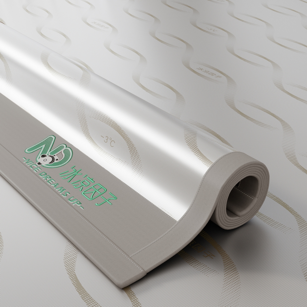 91家纺网 家纺一手货源 找家纺 宜派家纺 2026新款冰凉因子冰丝席 冰凉因子-咖