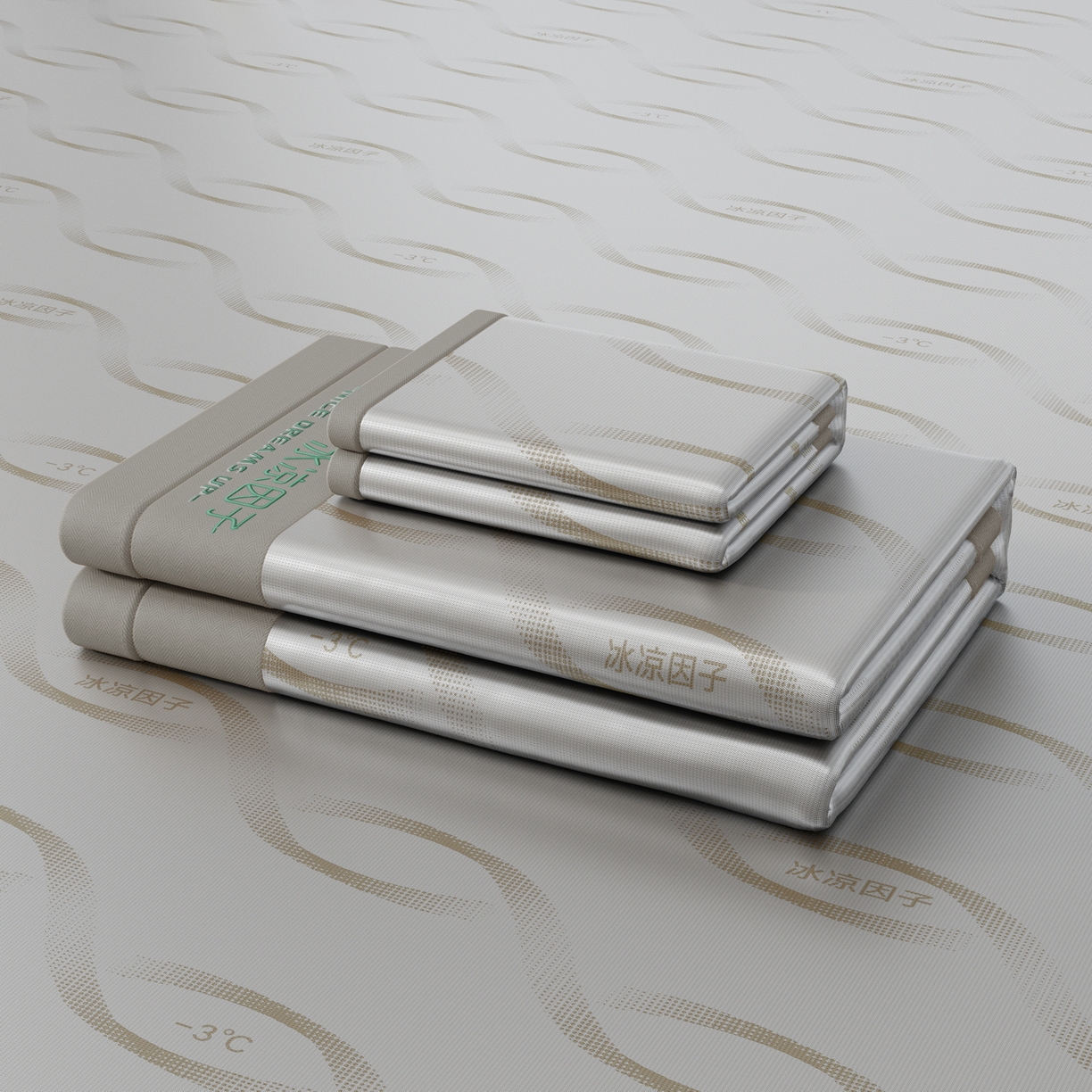 91家纺网 家纺一手货源 找家纺 宜派家纺 2026新款冰凉因子冰丝席 冰凉因子-咖