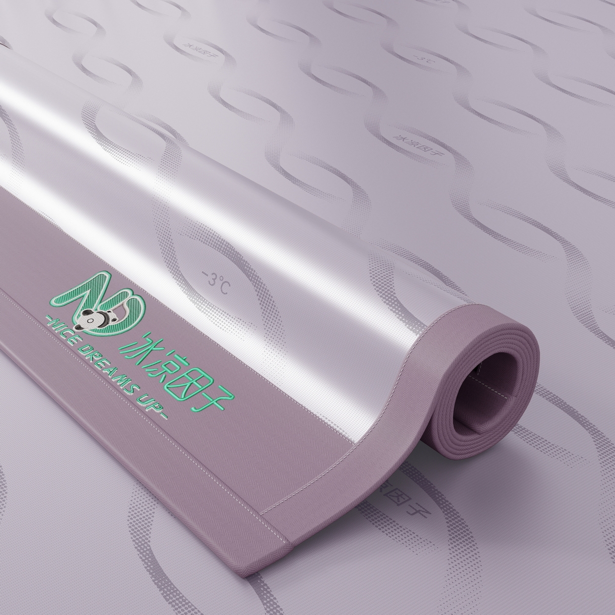 91家纺网 家纺一手货源 找家纺 宜派家纺 2026新款冰凉因子冰丝席 冰凉因子-紫