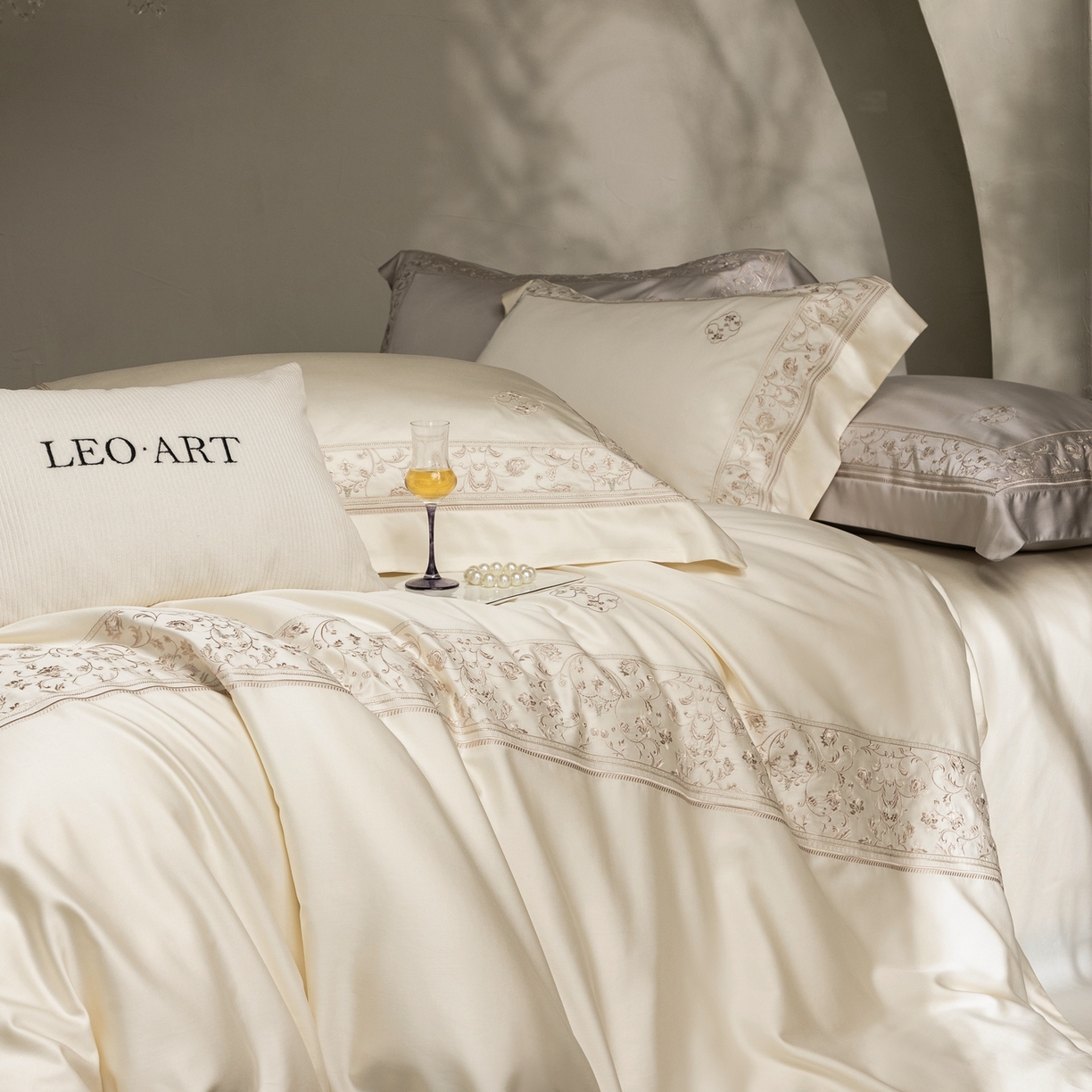 91家纺网 家纺一手货源 找家纺 （总）涞澳家纺 2026新款东帝兴岚雾天丝棉四件套-春风漫舞