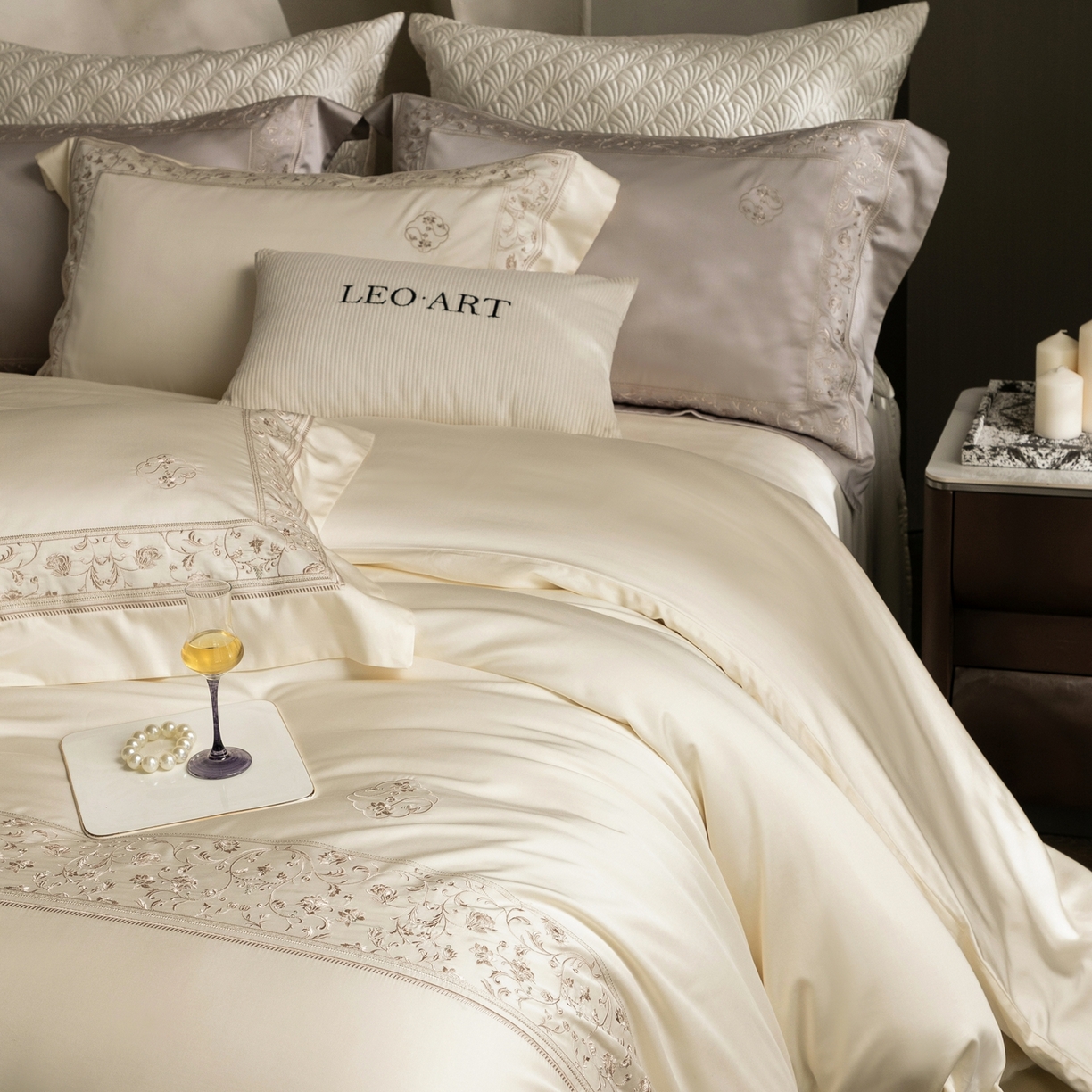 91家纺网 家纺一手货源 找家纺 （总）涞澳家纺 2026新款东帝兴岚雾天丝棉四件套-春风漫舞