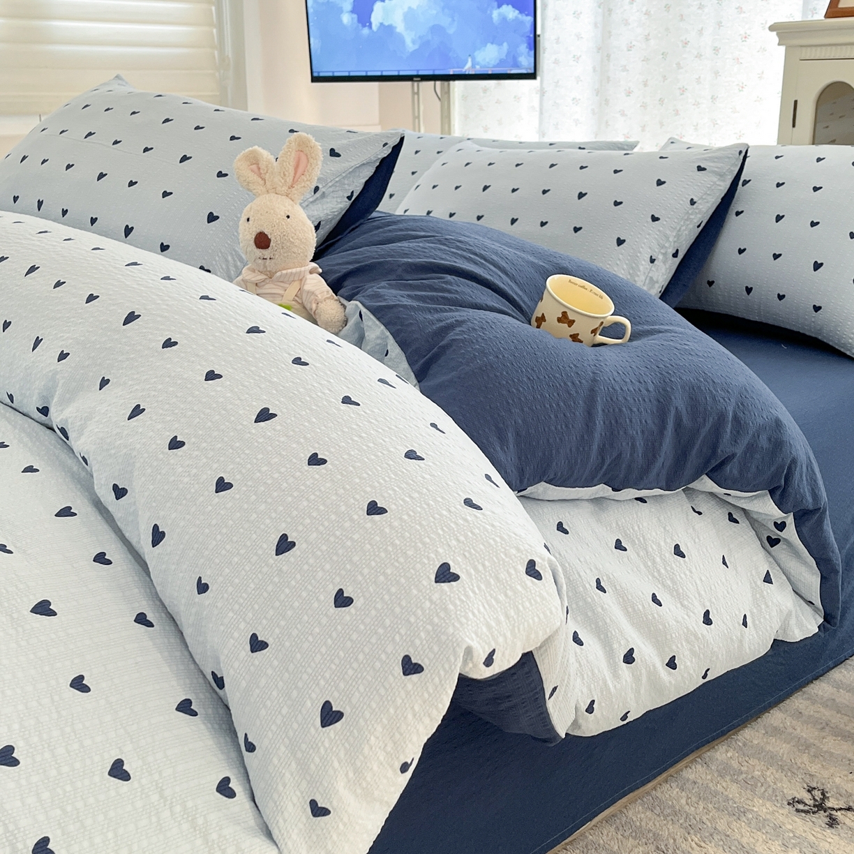 91家纺网 家纺一手货源 找家纺 （总）瑞钰 2026新款直播热款高品质高克重泡泡纱泡芙纱四件套