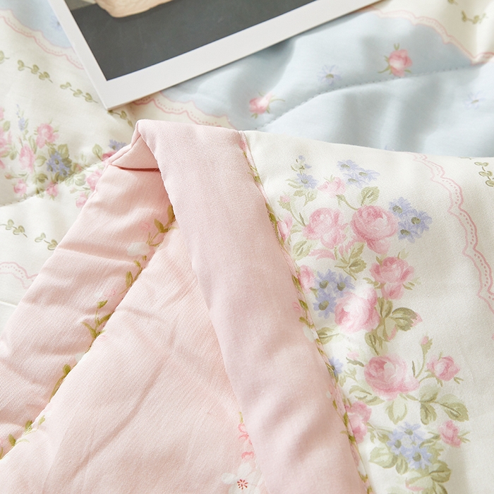 91家纺网 家纺一手货源 找家纺 （总）海洋家纺 2026新款100%里外全棉夏被印花空调被夏凉被薄被子棉花夏被四件套 风格三