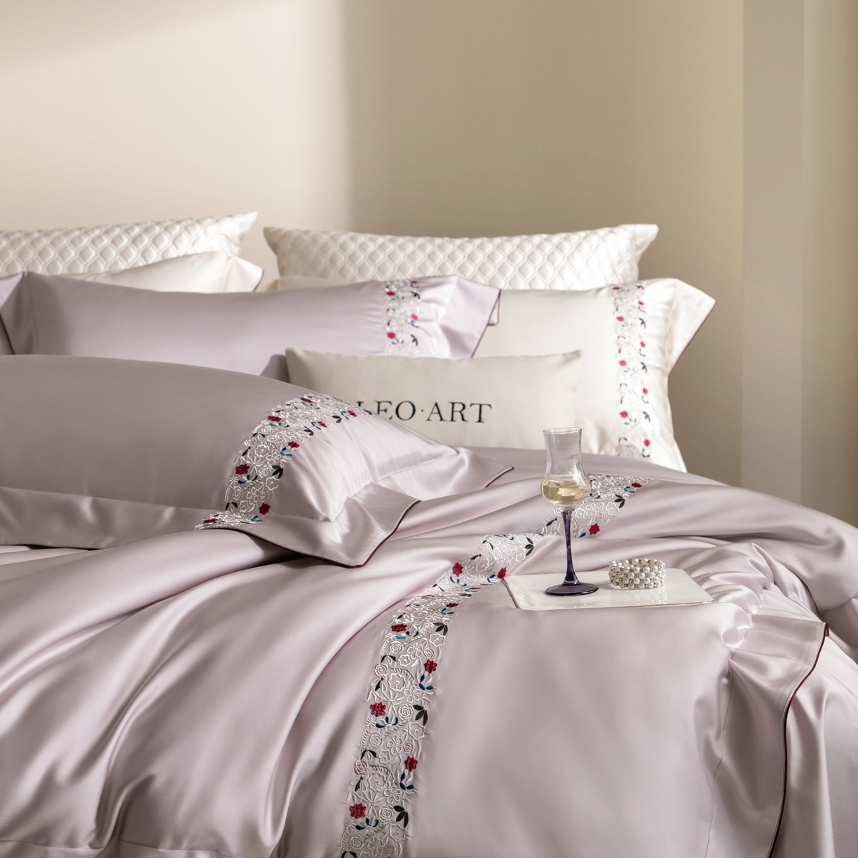 91家纺网 家纺一手货源 找家纺 涞澳家纺 2026新款东帝兴岚雾天丝棉四件套-云莳记 云莳记-奶灰