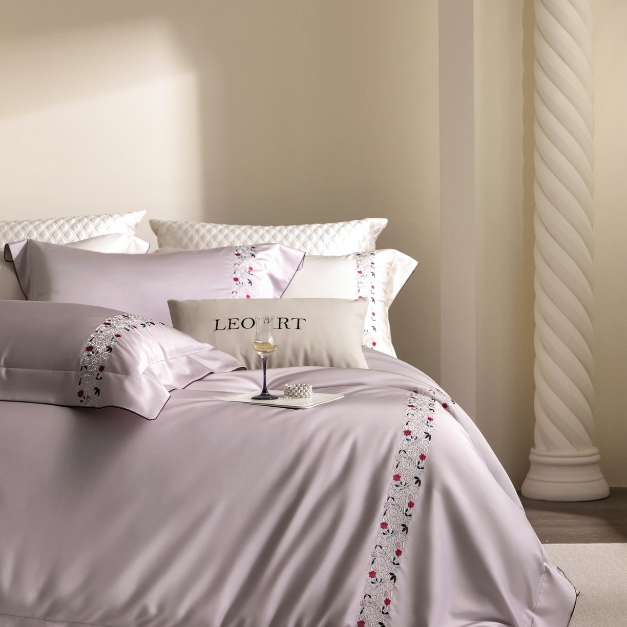 91家纺网 家纺一手货源 找家纺 涞澳家纺 2026新款东帝兴岚雾天丝棉四件套-云莳记 云莳记-奶灰