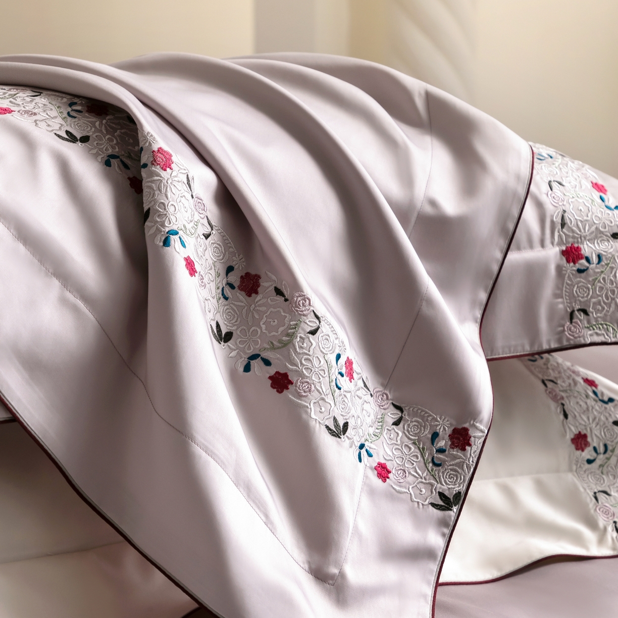 91家纺网 家纺一手货源 找家纺 涞澳家纺 2026新款东帝兴岚雾天丝棉四件套-云莳记 云莳记-奶灰