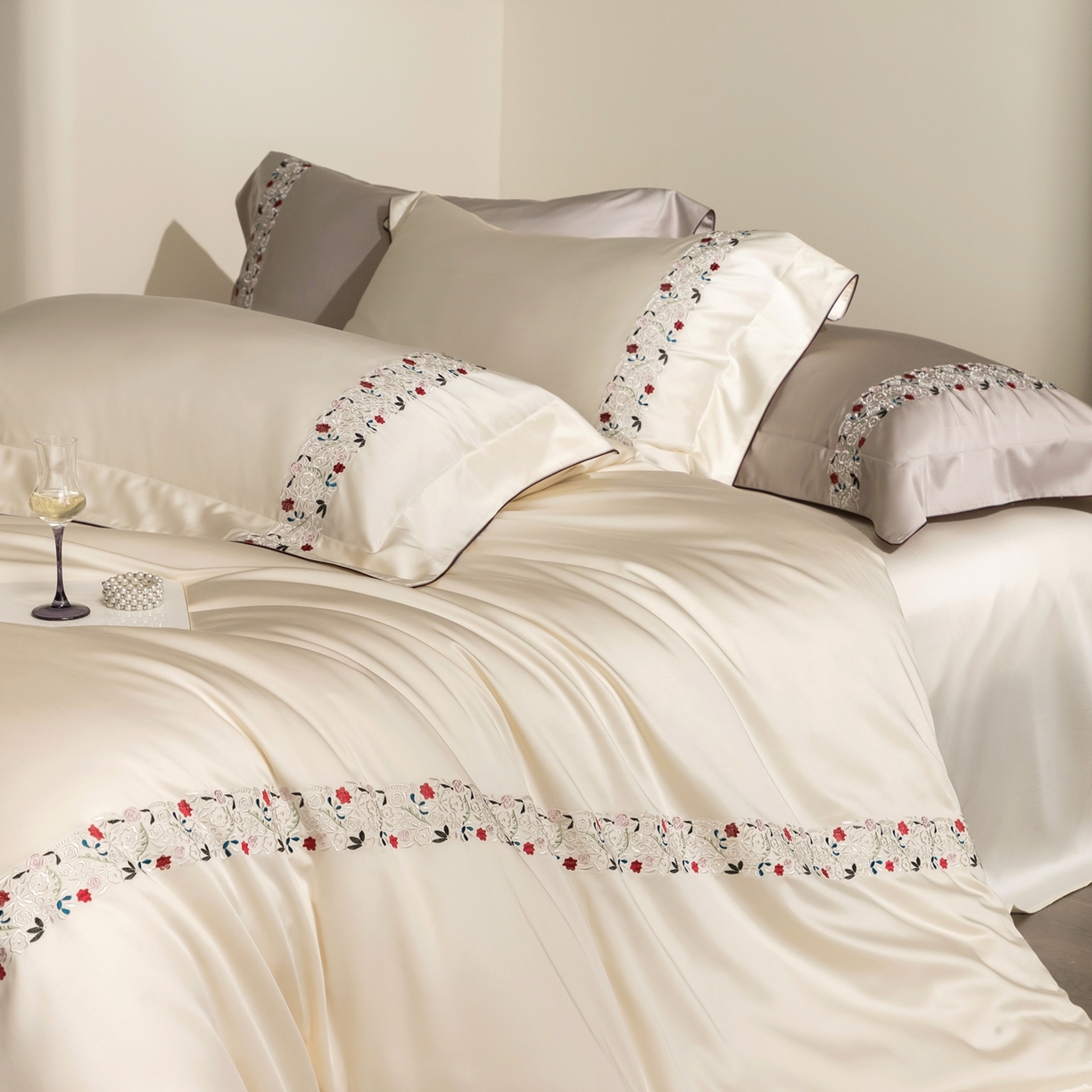 91家纺网 家纺一手货源 找家纺 涞澳家纺 2026新款东帝兴岚雾天丝棉四件套-云莳记 云莳记-纯净白