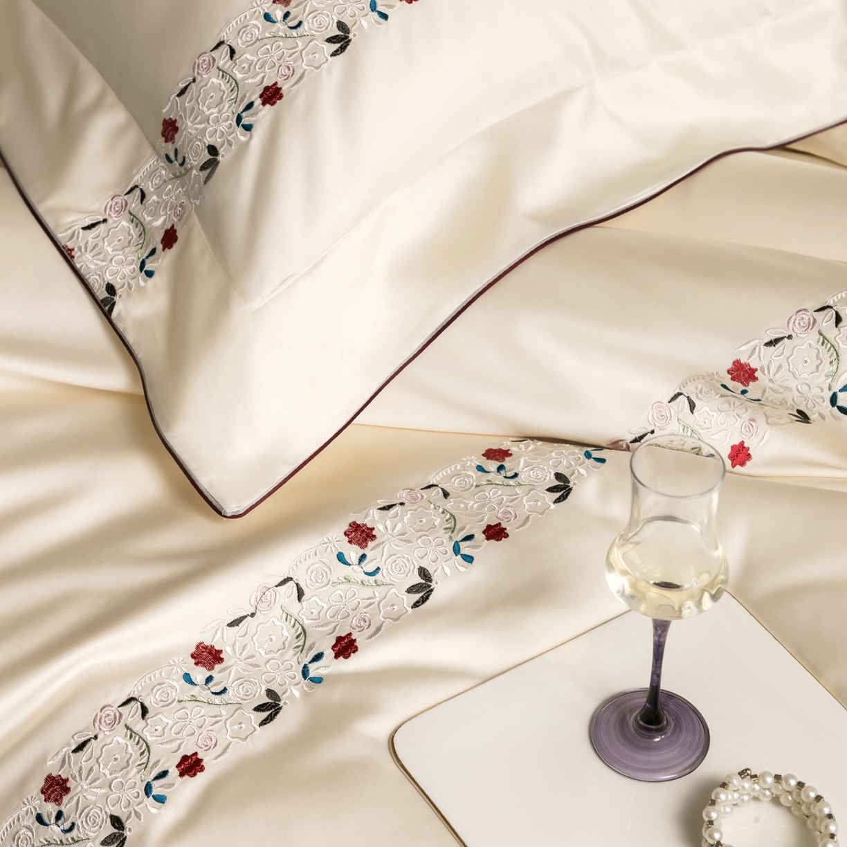 91家纺网 家纺一手货源 找家纺 涞澳家纺 2026新款东帝兴岚雾天丝棉四件套-云莳记 云莳记-纯净白