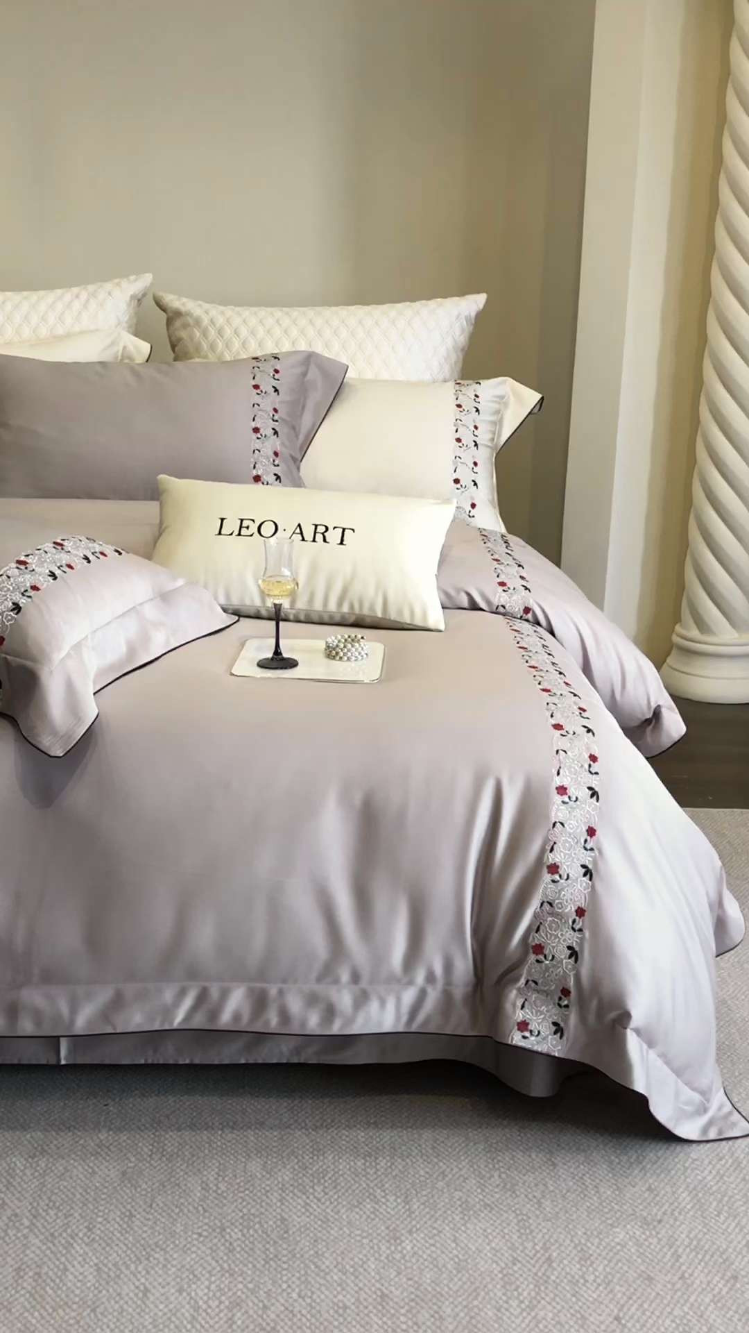 91家纺网 家纺一手货源 找家纺 涞澳家纺 2026新款东帝兴岚雾天丝棉四件套-云莳记 云莳记-灰