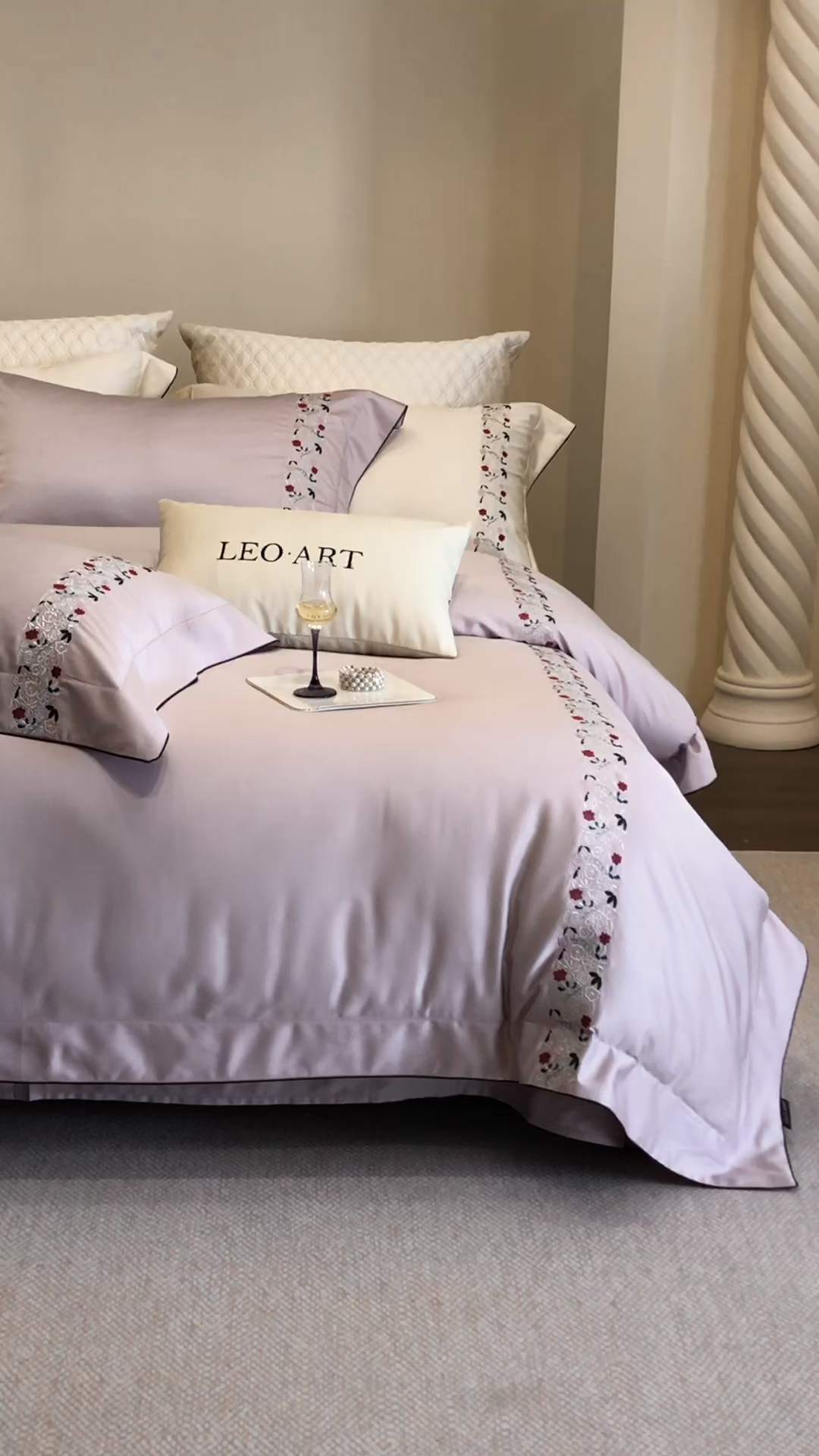 91家纺网 家纺一手货源 找家纺 涞澳家纺 2026新款东帝兴岚雾天丝棉四件套-云莳记 云莳记-奶灰