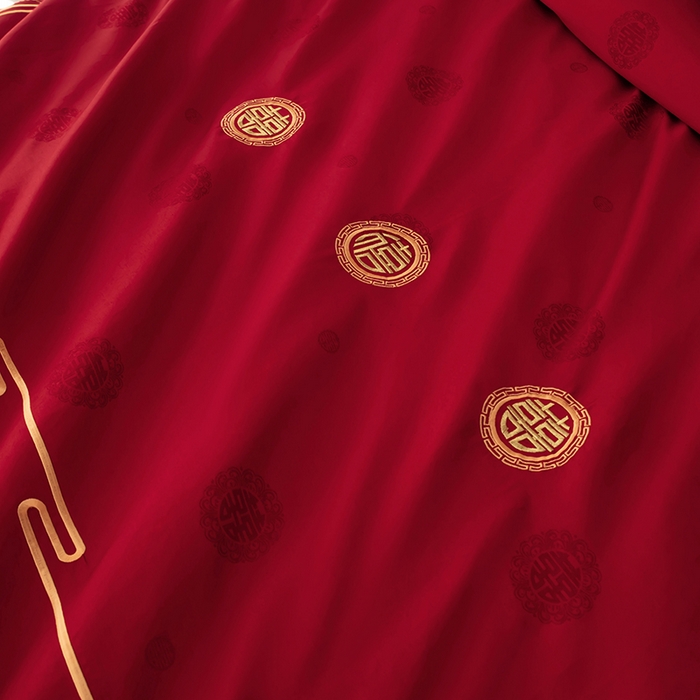 91家纺网 家纺一手货源 找家纺 甜咪咪婚庆 2026新品婚庆50双股100支提花长绒棉全棉床单床盖款结婚四件套多件套   结婚需备品 万里挑一