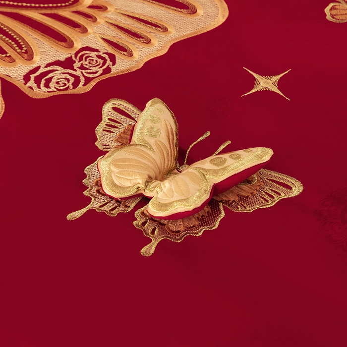 91家纺网 家纺一手货源 找家纺 甜咪咪婚庆 2026新品婚庆50双股100支提花长绒棉全棉床单床盖款结婚四件套多件套   结婚需备品 挚爱之约