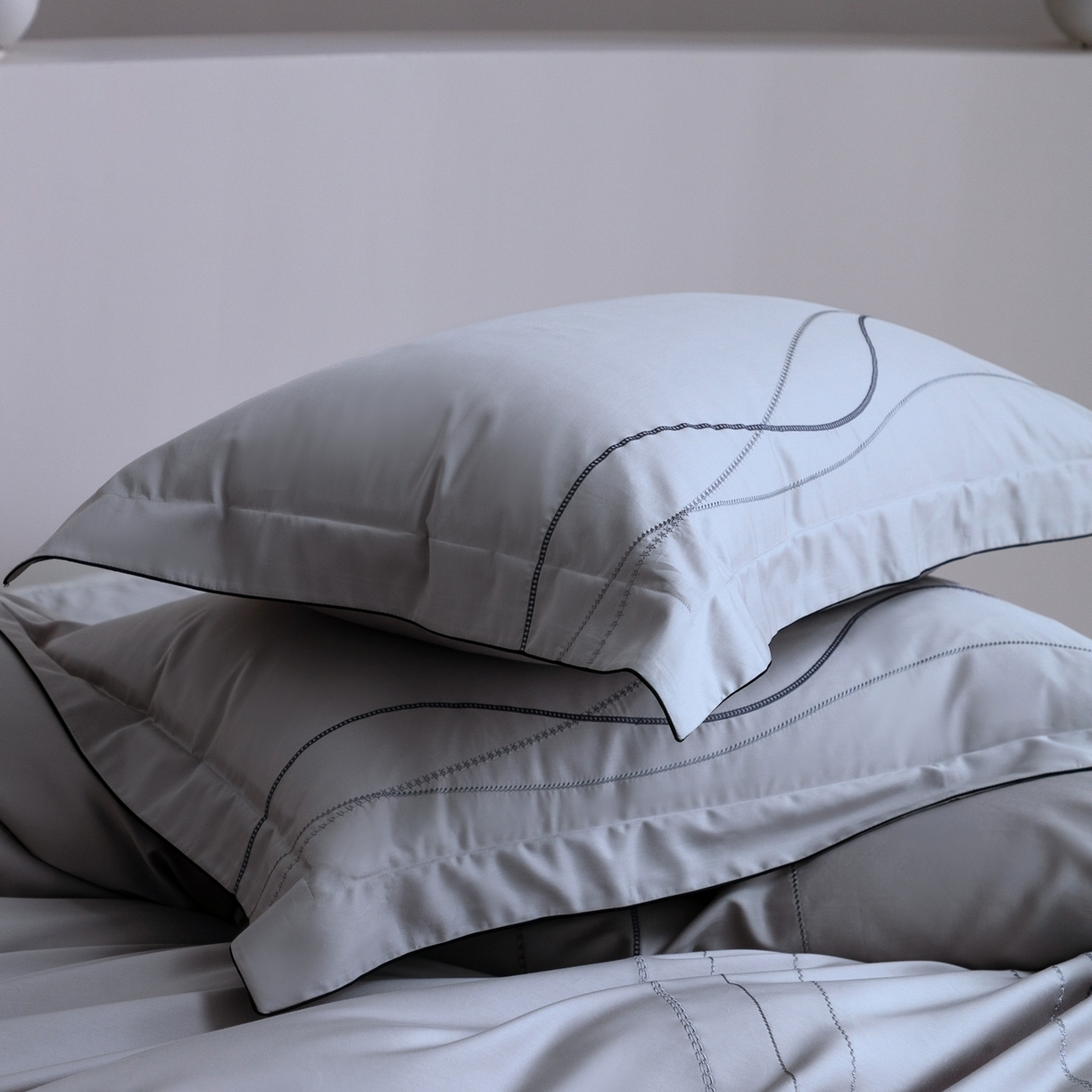 91家纺网 家纺一手货源 找家纺 涞澳家纺 2026新款埃及长绒棉纯棉四件套-简行 简行-炊烟灰