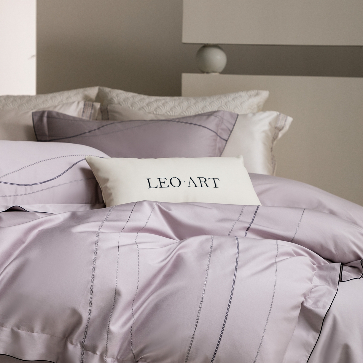 91家纺网 家纺一手货源 找家纺 涞澳家纺 2026新款埃及长绒棉纯棉四件套-简行 简行-月光银