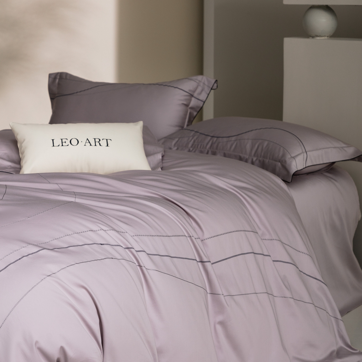 91家纺网 家纺一手货源 找家纺 涞澳家纺 2026新款埃及长绒棉纯棉四件套-简行 简行-月光银