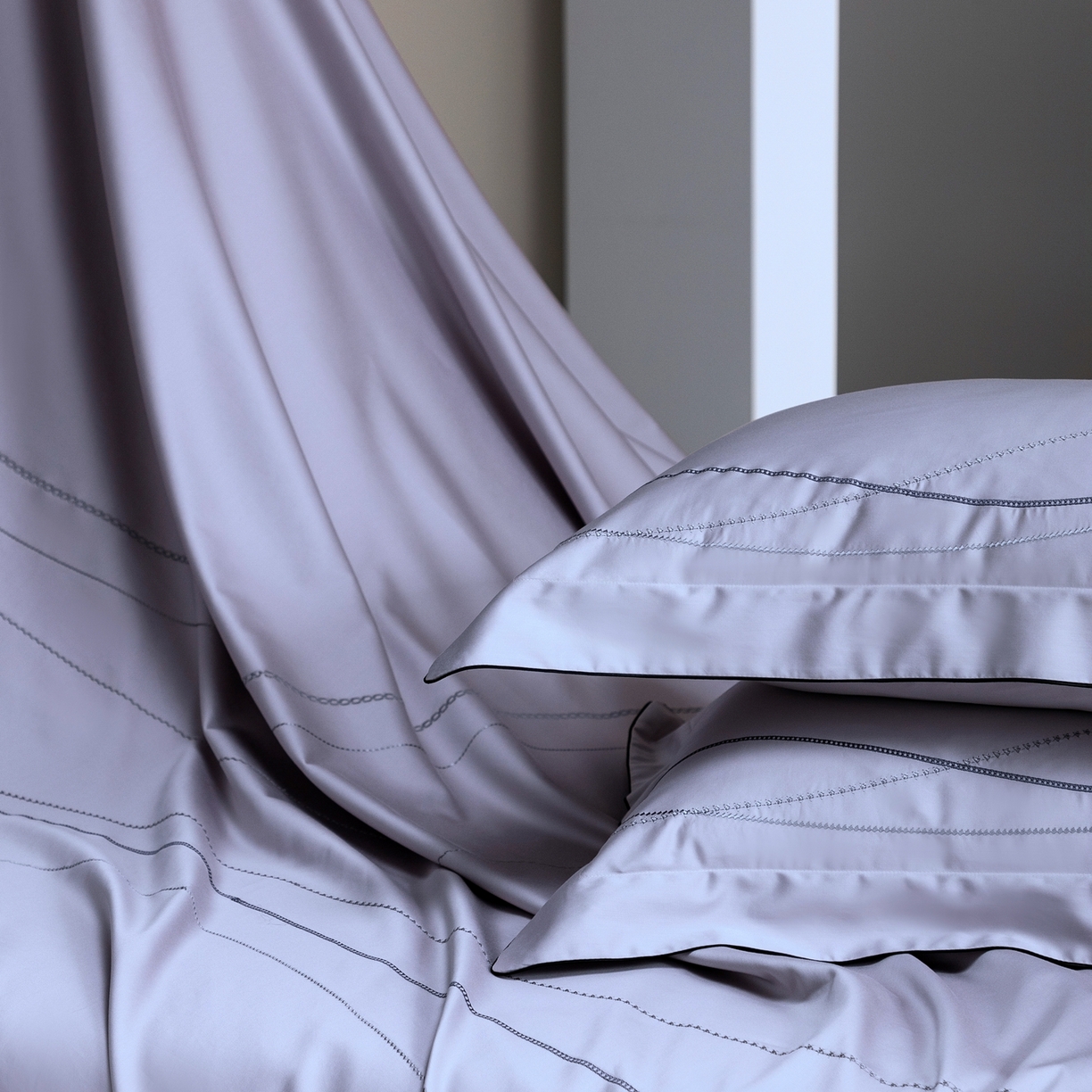 91家纺网 家纺一手货源 找家纺 涞澳家纺 2026新款埃及长绒棉纯棉四件套-简行 简行-月光银