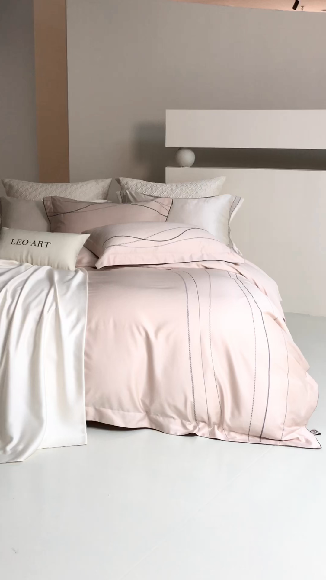 91家纺网 家纺一手货源 找家纺 涞澳家纺 2026新款埃及长绒棉纯棉四件套-简行 简行-玉粉