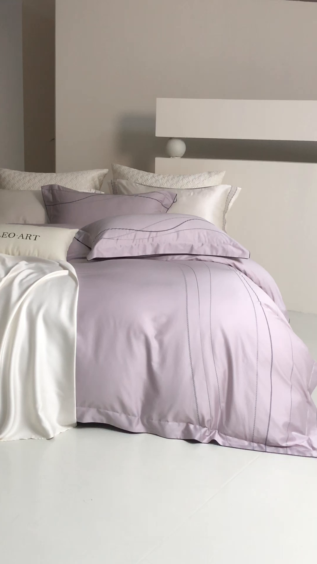 91家纺网 家纺一手货源 找家纺 涞澳家纺 2026新款埃及长绒棉纯棉四件套-简行 简行-月光银