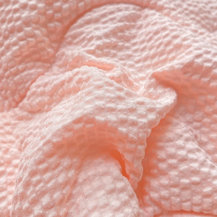 91家纺网 家纺一手货源 找家纺 麒东家纺 2026新款春夏泡泡纱夹棉床垫系列 玉色