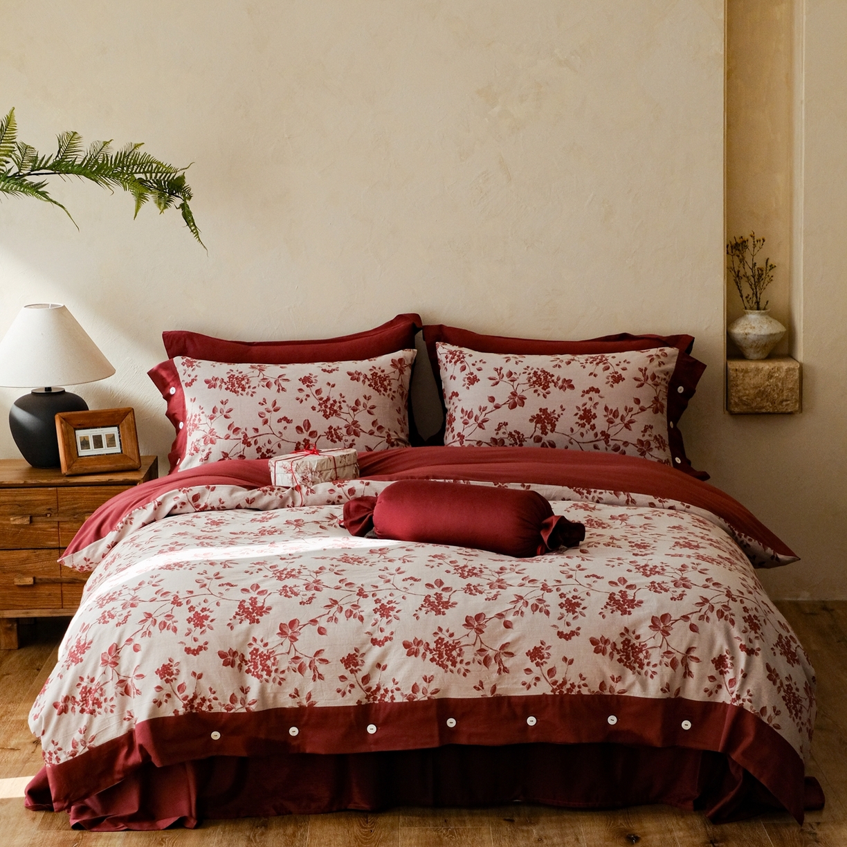 91家纺网 家纺一手货源 找家纺 （总）涞澳家纺 2026新款全棉纯棉色织提花（婚庆）四件套