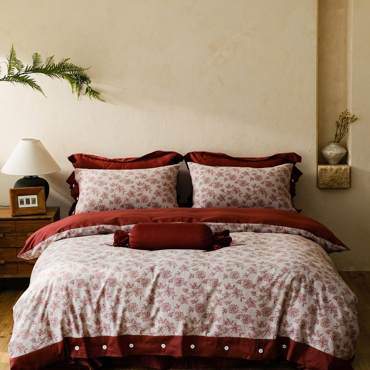 91家纺网 家纺一手货源 找家纺 （总）涞澳家纺 2026新款全棉纯棉色织提花（婚庆）四件套