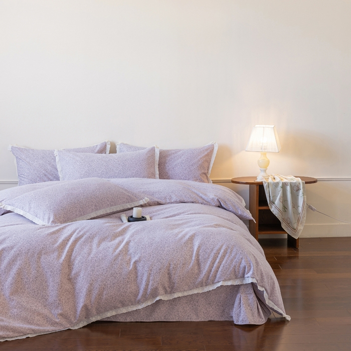 91家纺网 家纺一手货源 找家纺 （总）巧玲珑 2026春夏新款新疆棉磨毛花边工艺款四件套