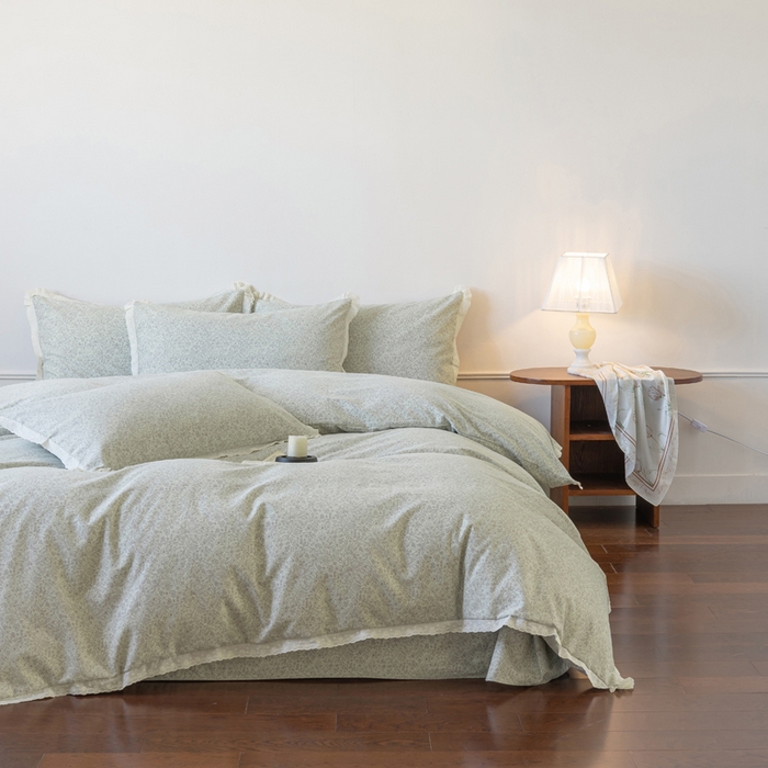 91家纺网 家纺一手货源 找家纺 （总）巧玲珑 2026春夏新款新疆棉磨毛花边工艺款四件套