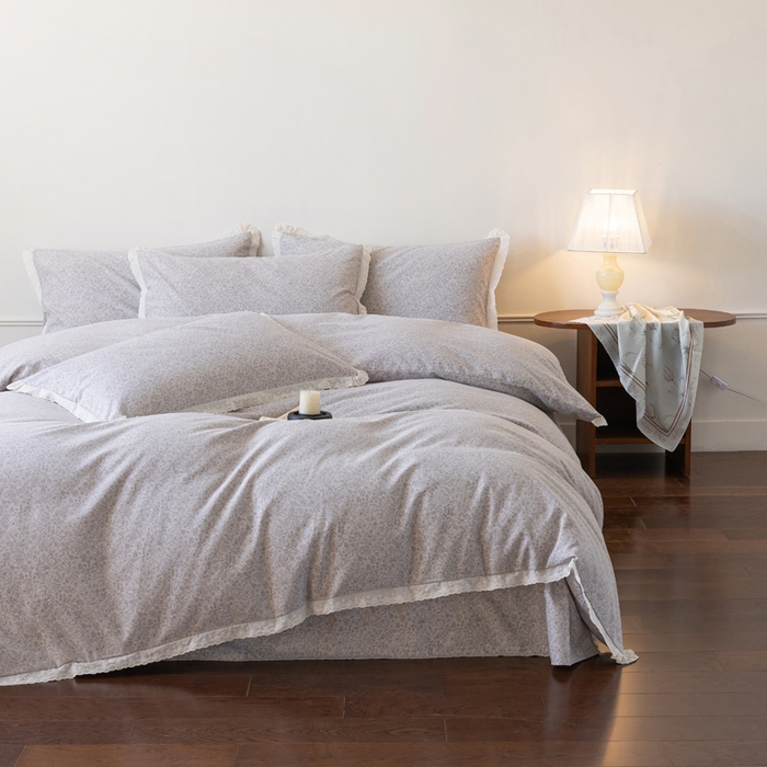 91家纺网 家纺一手货源 找家纺 （总）巧玲珑 2026春夏新款新疆棉磨毛花边工艺款四件套