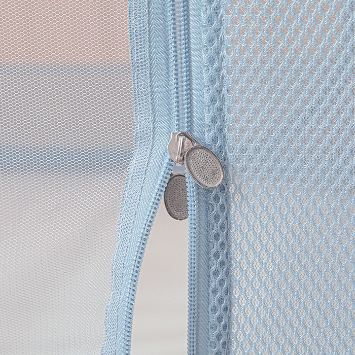 91家纺网 家纺一手货源 找家纺 （总）雪姿家纺 2026新款T+U型刺绣花边床笠回底款三开门外穿坐床蚊帐-坐床樱桃