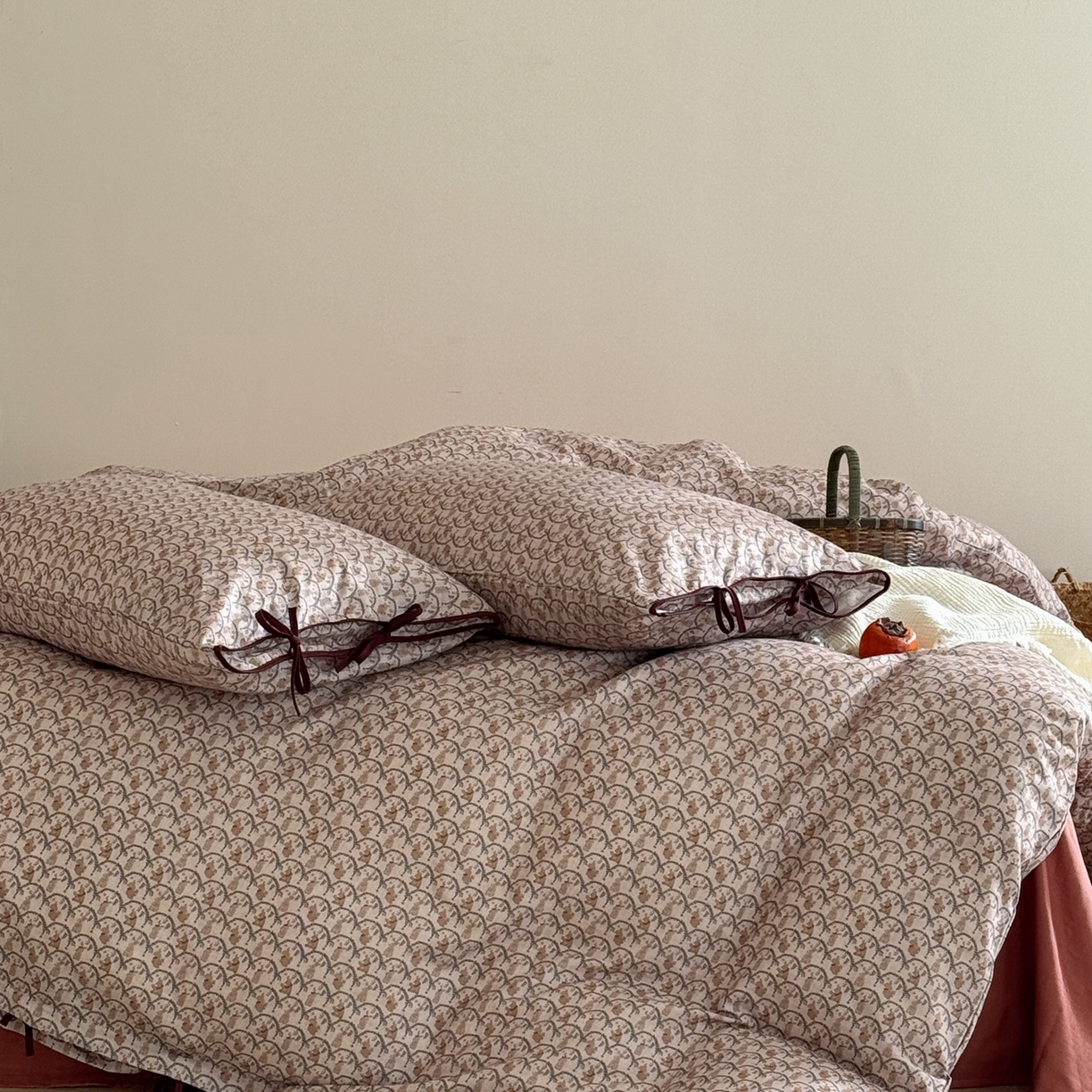 91家纺网 家纺一手货源 找家纺 涞澳家纺 2026新款全棉纯棉双层纱四件套 山野物语