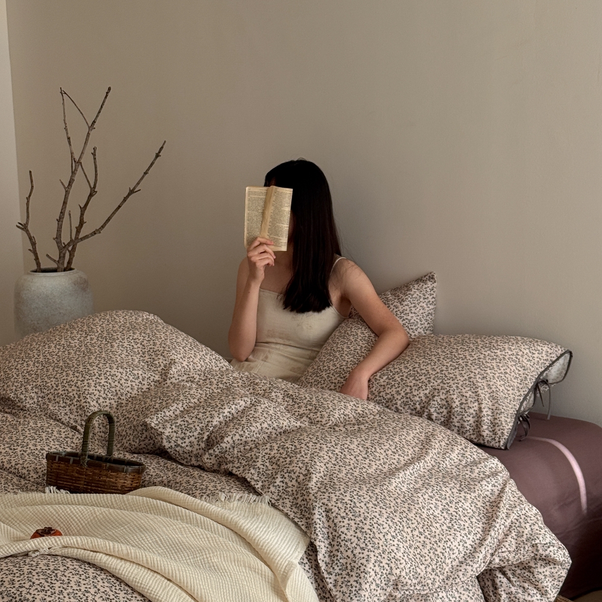 91家纺网 家纺一手货源 找家纺 涞澳家纺 2026新款全棉纯棉双层纱四件套 暮云漫漫