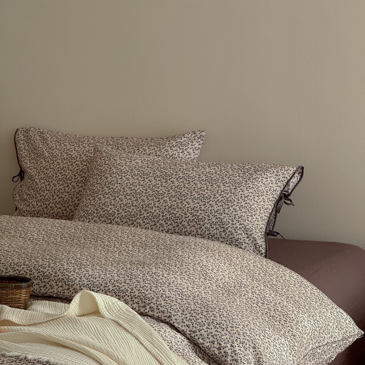 91家纺网 家纺一手货源 找家纺 涞澳家纺 2026新款全棉纯棉双层纱四件套 暮云漫漫