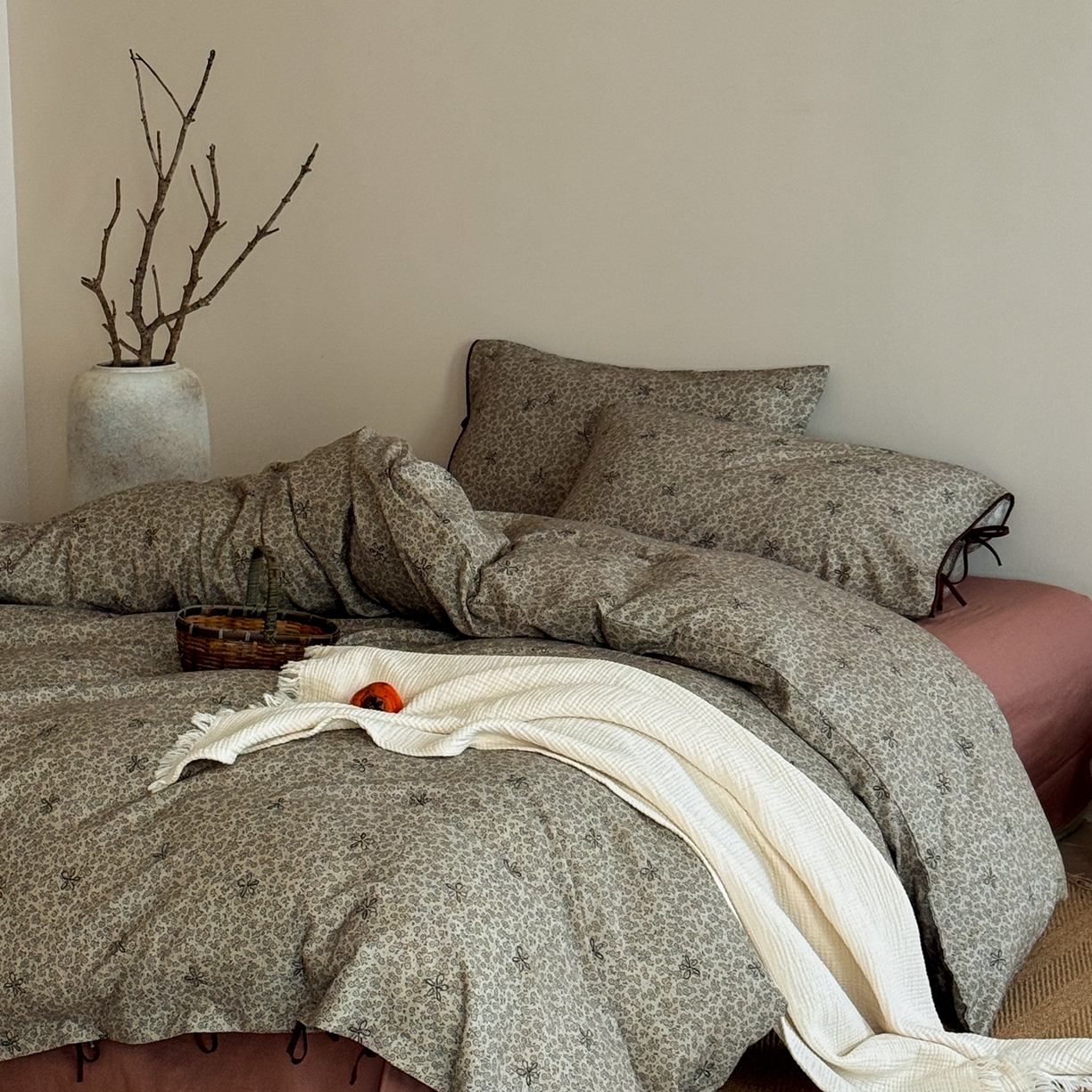 91家纺网 家纺一手货源 找家纺 （总）涞澳家纺 2026新款全棉纯棉双层纱四件套