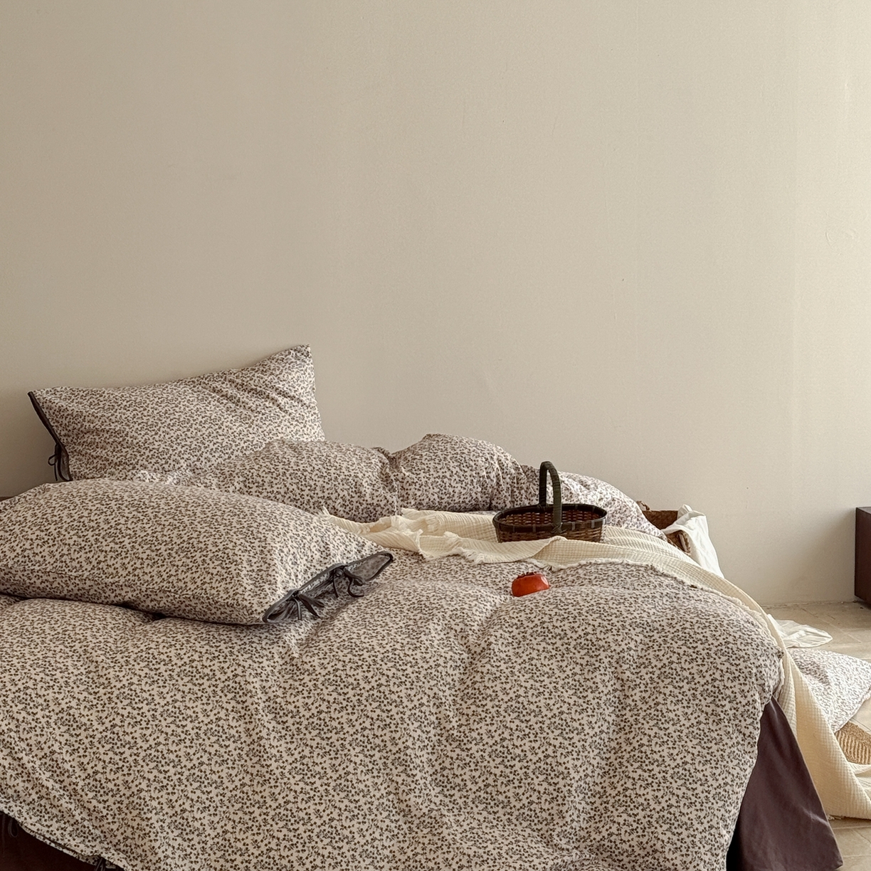 91家纺网 家纺一手货源 找家纺 涞澳家纺 2026新款全棉纯棉双层纱四件套 暮云漫漫