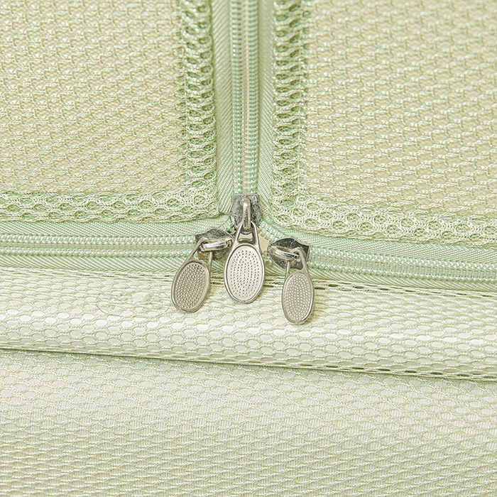 91家纺网 家纺一手货源 找家纺 雪姿家纺 2026新款T+U型刺绣花边床笠回底款三开门外穿坐床蚊帐-坐床樱桃 刺绣花边樱桃-清爽茶绿