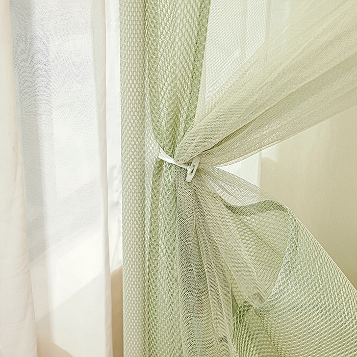 91家纺网 家纺一手货源 找家纺 雪姿家纺 2026新款T+U型刺绣花边床笠回底款三开门外穿坐床蚊帐-坐床樱桃 刺绣花边樱桃-清爽茶绿