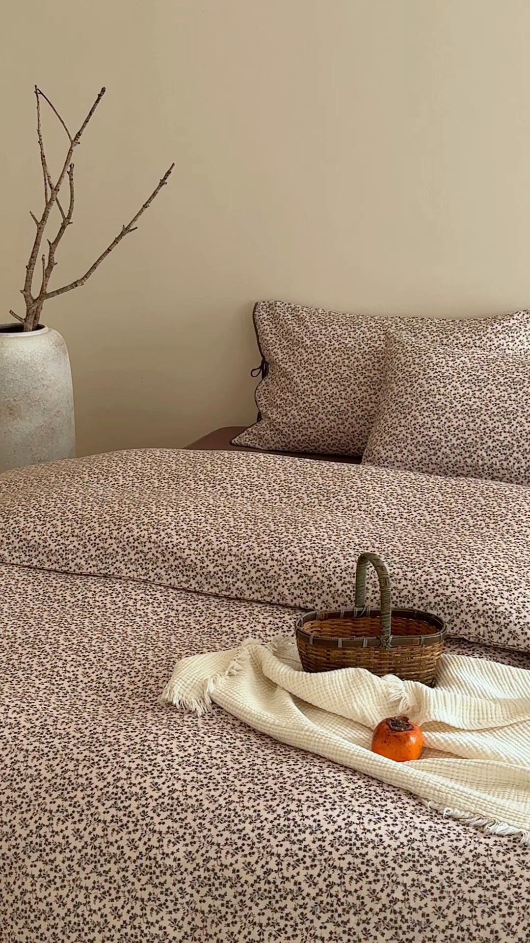 91家纺网 家纺一手货源 找家纺 涞澳家纺 2026新款全棉纯棉双层纱四件套 暮云漫漫