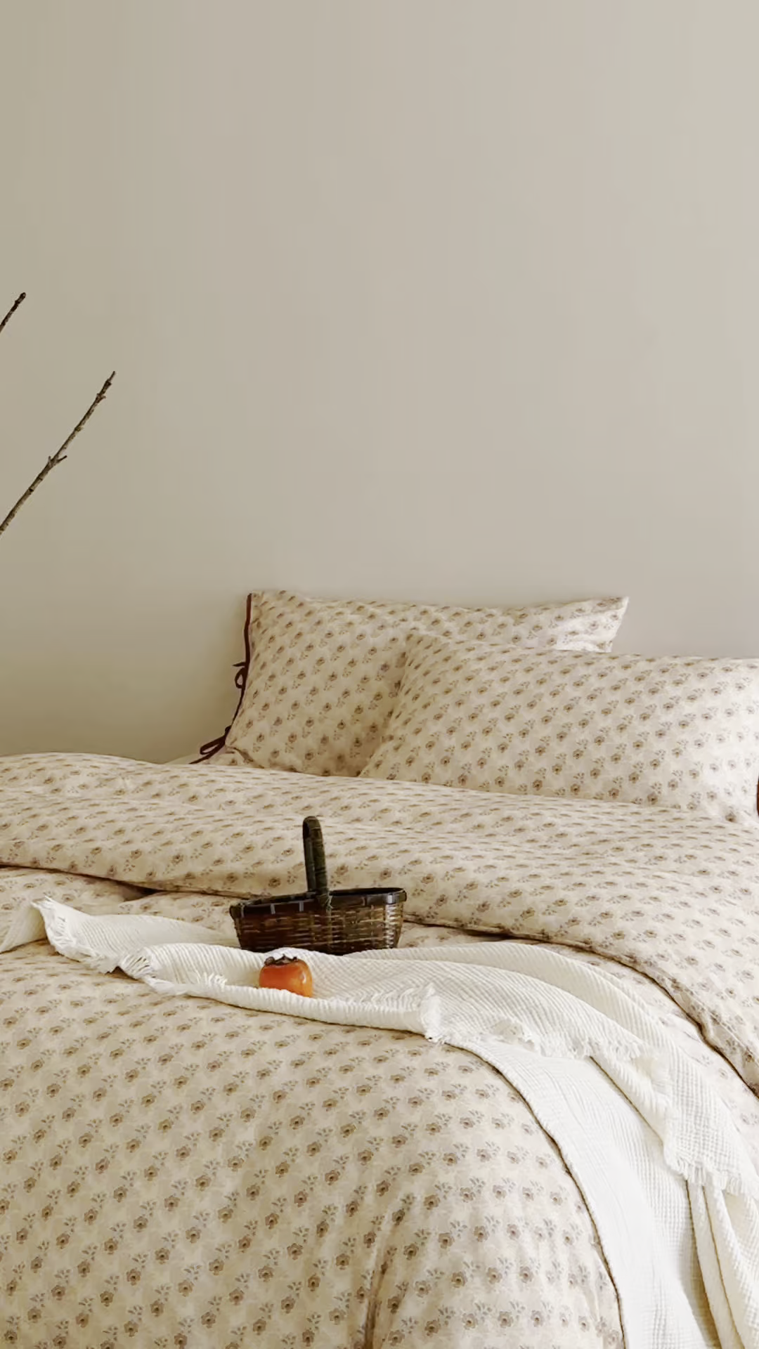 91家纺网 家纺一手货源 找家纺 涞澳家纺 2026新款全棉纯棉双层纱四件套 木槿花开