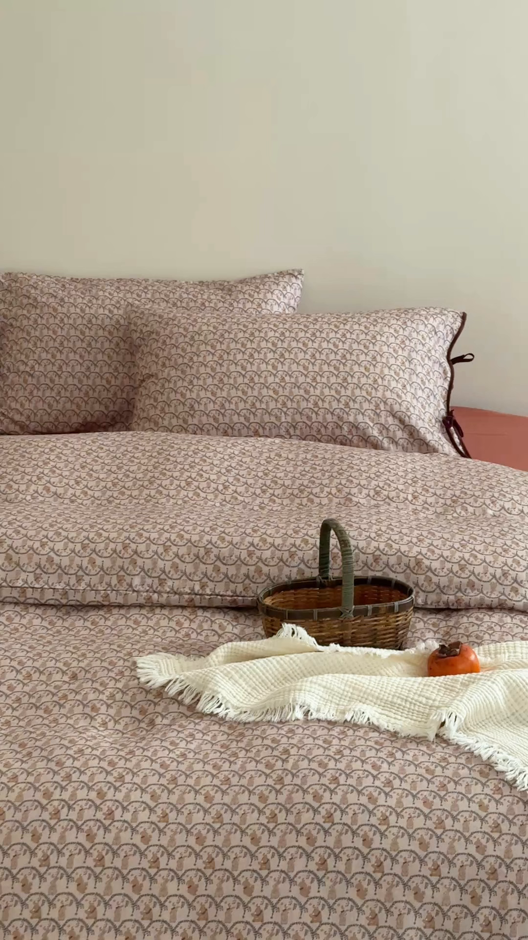 91家纺网 家纺一手货源 找家纺 涞澳家纺 2026新款全棉纯棉双层纱四件套 山野物语