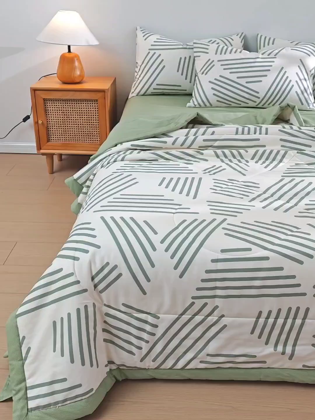 91家纺网 家纺一手货源 找家纺 （总）海洋家纺 2026新款A类里外全棉棉花夏被-格子系列 风格二